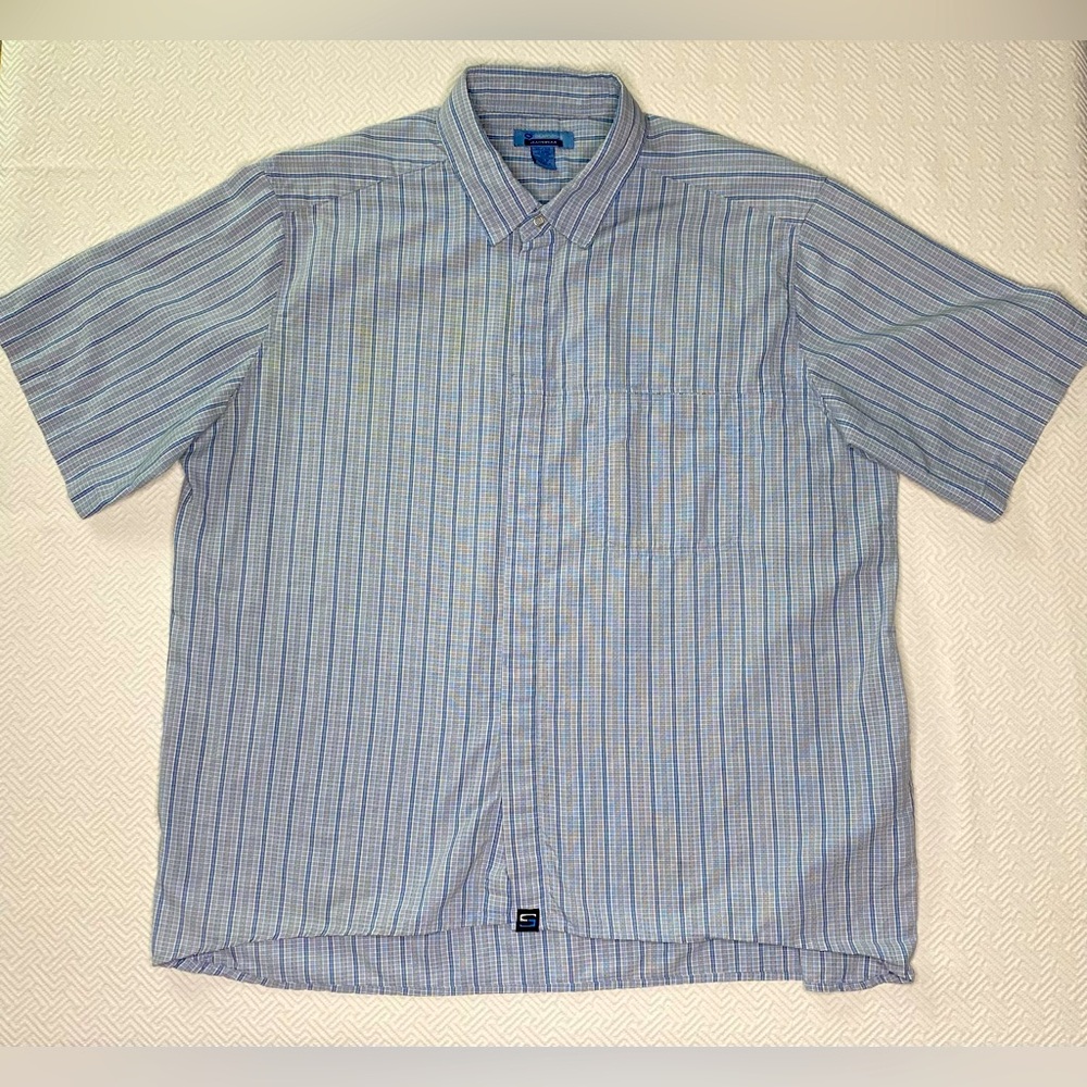 Vintage y2k button up XXL Blue notes short sleeve , collared shirt